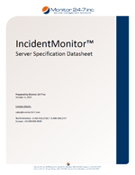 IncidentMonitor Server specificaties